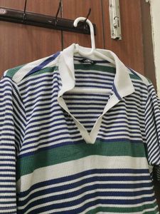 Striped Knit Crop Top