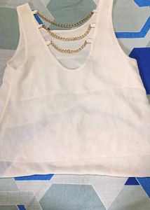 Light Weight Cream Colour Chain Top