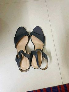 Gray Block Heels, Size 6