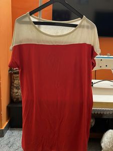 Red &amp; White Casual Top
