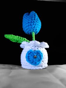 Crochet Handmade Tulip Flower Pot 🌷