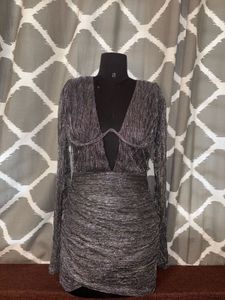 Sparkly Silver Party Dress
