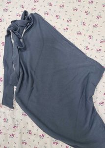 Stylish One shoulder Gray Top💗