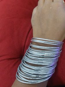 Silver Colour Metal Bangles