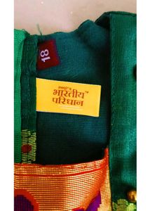 Beautiful Green Kids Paithani Dress