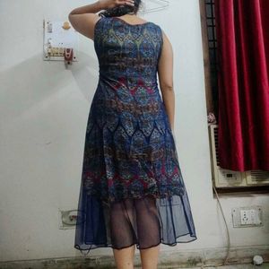 Striped Blue Ethnic Dress