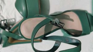 Charles &amp; Keith       Green Platform Heels