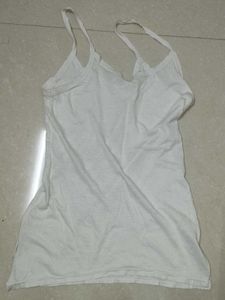 White Sleeveless Tank Top