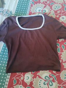 Cute Brown Crop Top
