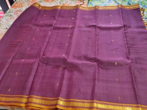 Brown Korvai Kanchipuram Silk Saree