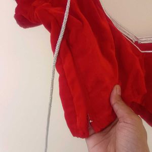 Red Velvet Blouse