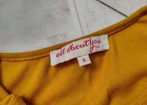 Mustard Button-Down Tank Top