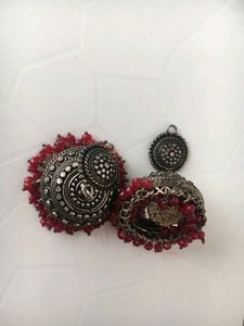 92.5 Sterling Silver Jhumka Earrings