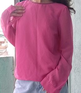 Pink Long Sleeve Top