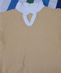 Yellow V-Neck Top