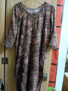 Vintage Brown Patterned Dress