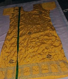 Yellow Salwar Kameez Bottom Silk