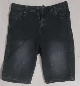 Black Denim Shorts