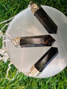 Obsidian Crystal Pendants