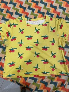 Cute Cherry Print T-Shirt