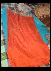 Blue &amp; Gold Sari