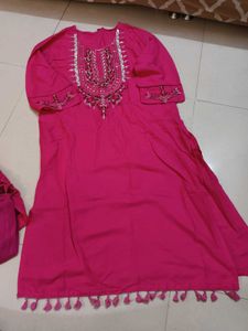 Pink Rayon Suit Set