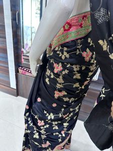 Black Embroidered Saree