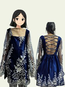 Elegant Blueberry 🫐 net Kurti