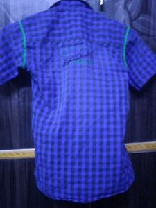 Boys’ Blue &amp; Black Checkered Shirt