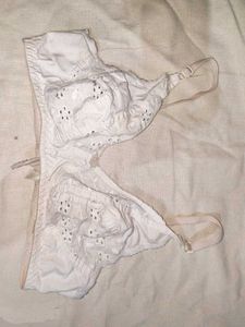 Elegant White Eyelet Bra