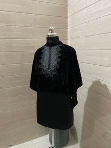 Zara Elegant Black Velvet Blouse