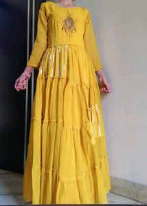 Yellow Tiered Maxi Dress
