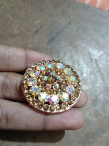 Sparkling Rhinestone Statement Ring