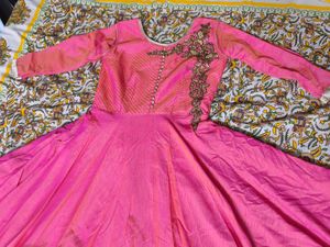 Elegant Pink Ethnic Gown