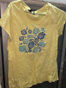 Yellow Floral Graphic T-Shirt