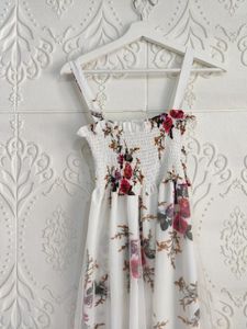 Floral Dress with Mesh Details
