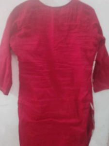 Blood Red Embellished Kurta