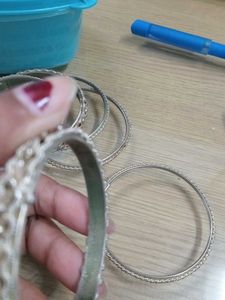 Silver Tone Bangle Set