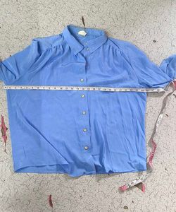 Vintage Blue Button-Up Shirt