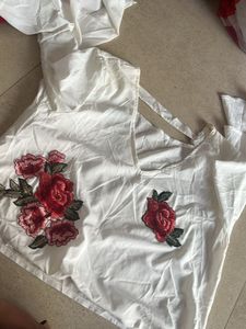 Patch Up White T Shirt