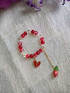 Red Beaded Bracelets-2