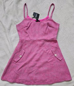 Pink Tweed Dress From Forever 21 (UAE)