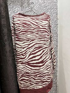 Zebra Print Studded Top