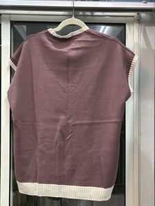 Trendyol Maroon Sweater Vest (Oversized - S)