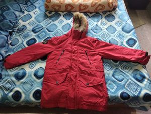 Red Casual Bomber Jacket