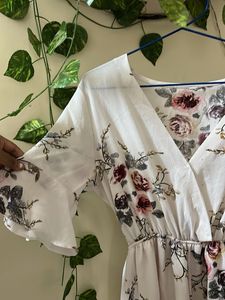 Floral White Mini Dress