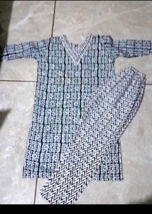 Printed Cotton Kurta Set  Of 2