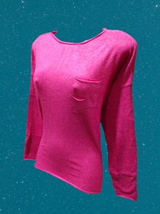 Sparkly Pink Long Sleeve Top