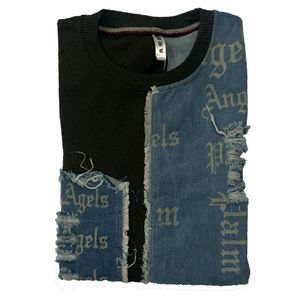 Palm Angels Denim Patch Sweatshirt Size 38
