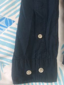 Navy Blue H&amp;M Cotton Shirt